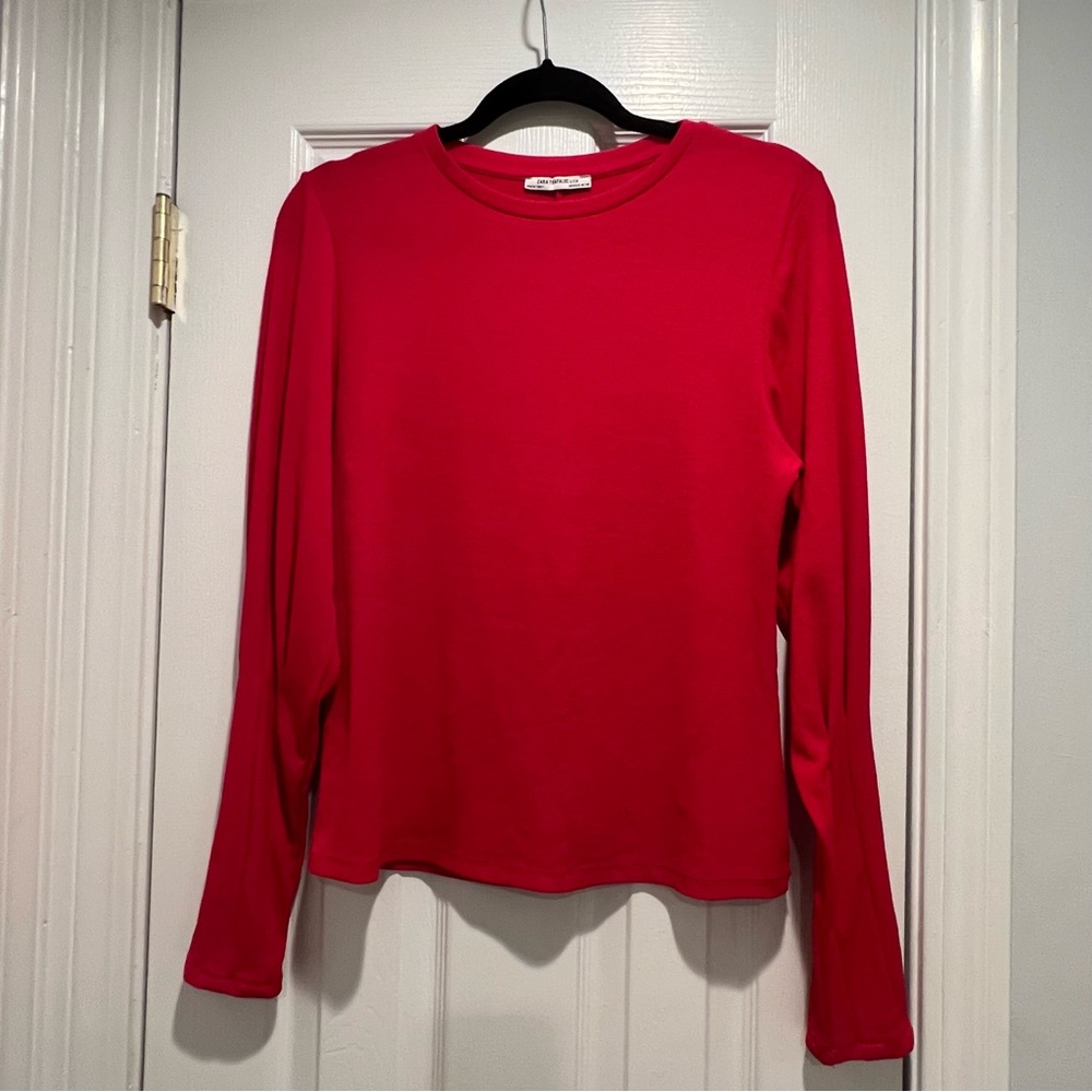 Red Zara blouse